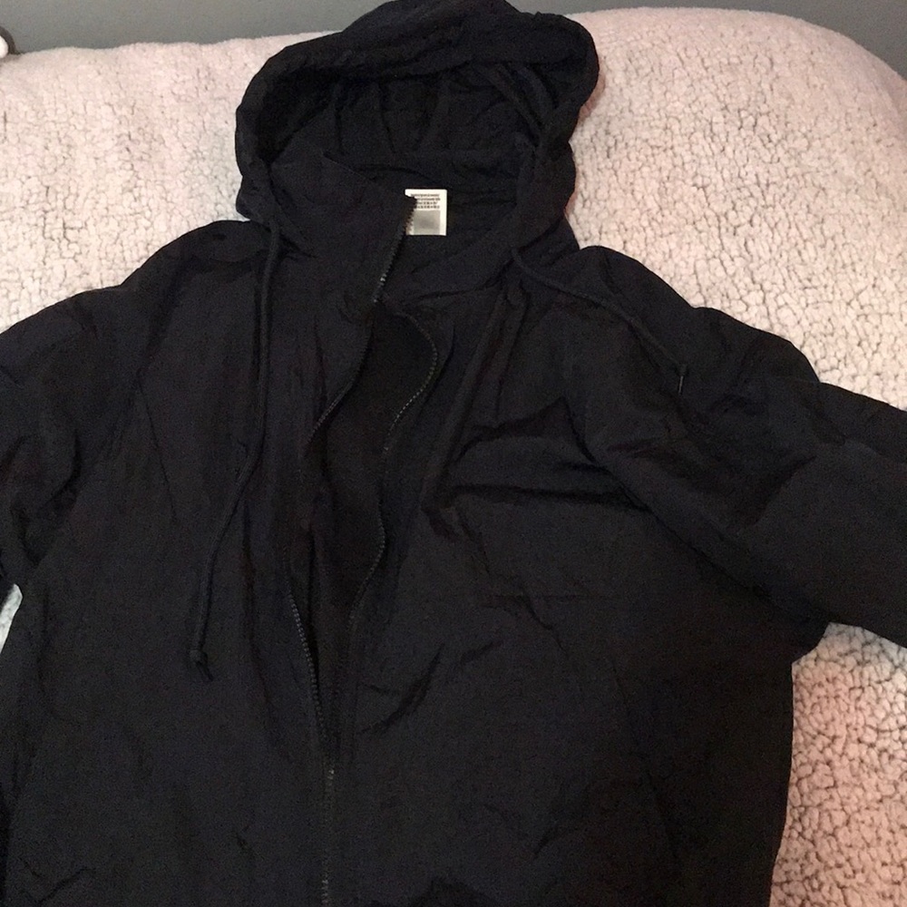 black windbreaker from PINK